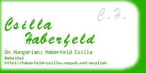csilla haberfeld business card